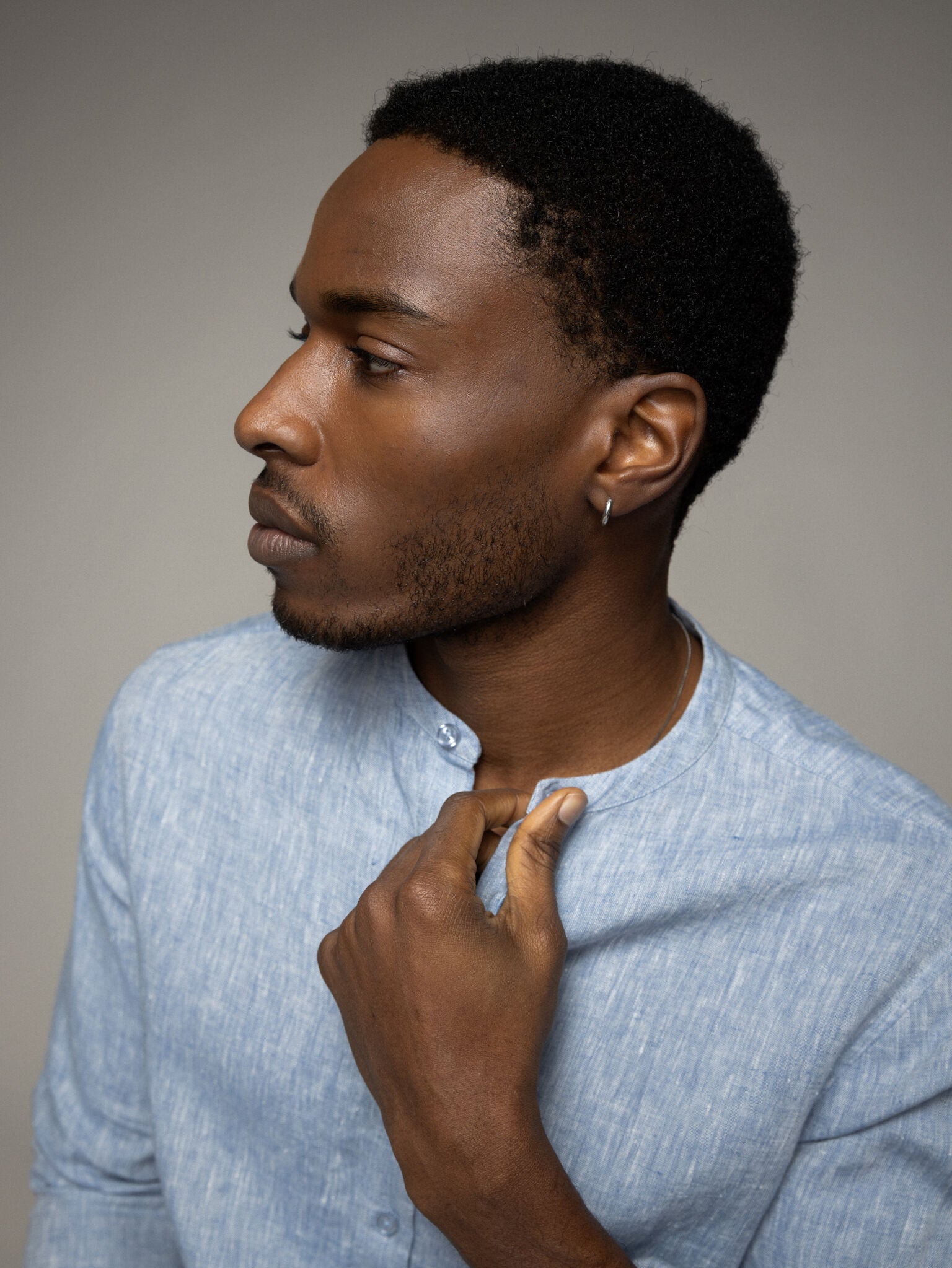 Modelshot / Light Blue Melange / Detail